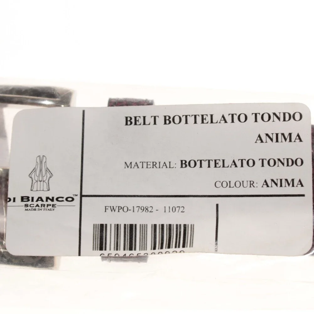 Di Bianco NWT Cut to Size Dress Belt In Dark Red Pebbled Leather One Size